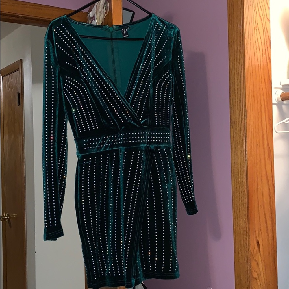 Green emerald dress
